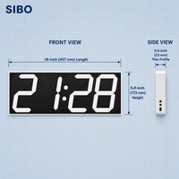 Reloj de Pared Digital LED de 6 Pulgadas, Sincronización de Hora por Red WiFi NTP, Pantalla de 4 Dígitos, Atenuación Automática, Relé de Alarma para Oficina, Fábrica, Escuela