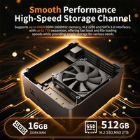 Mini PC con Ventilador, Intel Xeon E-2186M E-2276M E-2286M, Computadora de Escritorio Empresarial, Doble LAN, DDR4, M.2 NVME, WiFi, HD2.0, DP, Tipo-C, Win10, Win11