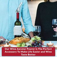 Accessoires de bar directement de l'usine : Bec verseur décanteur élégant pour vin rouge, design moderne, en verre et plastique, avec aérateur intégré