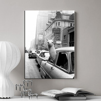 Póster Vintage de Llama en Blanco y Negro, Fotografía Retro de Animales, Pintura en Lienzo sin Marco para Decoración del Hogar y Sala de Estar