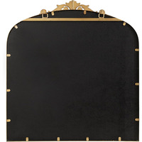 Magnifique miroir mural traditionnel en forme d'arche, style baroque rétro, en fer doré, pour salon, chambre à coucher, entrée, style rétro