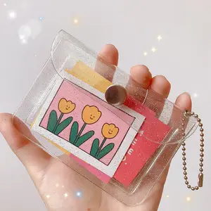 Coreano Personalizzato ins glitter trasparente cassa di carta portatile sveglio della borsa della moneta