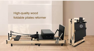 Appareil de Pilates portable pliable en bois de hêtre pour usage domestique – Reformer Pilates, <span class=keywords><strong>lit</strong></span> de Pilates, équipement de fitness - Product Image 5