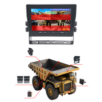 Caméra de surveillance étanche CISBO AI 10,1 pouces HD 1080P avec capteur radar à ondes millimétriques, système d'alerte d'angle mort BSM, vue panoramique à 360° pour camion BSD