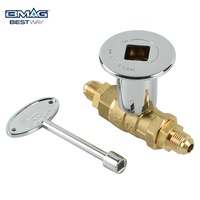 Vanne à boisseau manuelle BMAG DN15-DN25 1/2"-1" pour barbecue, foyer, friteuse à gaz, allume-feu avec raccord