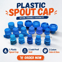 Bouchon de bec verseur en plastique de 8,6 mm, personnalisé OEM/ODM, écologique, de qualité alimentaire, pour pochette, à sécurité enfant, anti-fuite, réutilisable