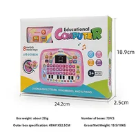 Tablette d'apprentissage précoce de l'anglais populaire pour les garçons, jouet éducatif à écran LED pour enfants, modèle OEM en forme d'animal en plastique pour la lecture
