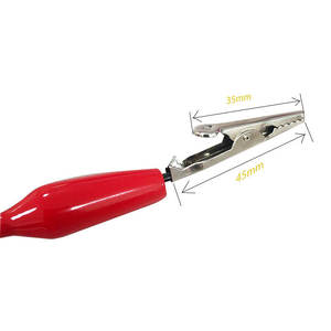 Plastic Boot Rated Electrode crocodile alligator <b>Clip</b> Metal Brass test Leads Set Probe alligator <b>Clips</b> - Product Image 1