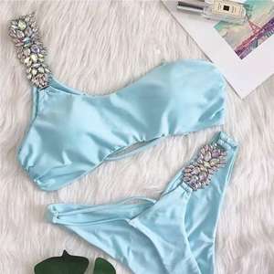 Bling non-fade <span class=keywords><strong>verre</strong></span> cristal AB pierres chaîne bikini connecteurs pour femmes maillot de bain accessoires de plage - Product Image 1