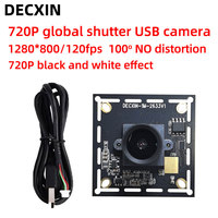 Module de caméra industrielle USB DECXIN 1MP avec capteur CMOS à obturateur global, 120 images par seconde, OV9281, noir et blanc, capture mobile haute vitesse, Linux