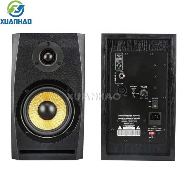 Professional Active Studio Monitor M5 Powered Speakers Set Flat Frequency Response for Recording Studio Home Audio