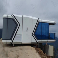 Modèle de cabine Luban T50, maisons préfabriquées de villégiature, maison modulaire de luxe, petite maison conteneur avec balcon