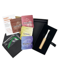 Inhalateur d'huiles essentielles manuel en aluminium avec logo personnalisé, simple, pour arrêter de fumer, pour une vie saine, boîte cadeau