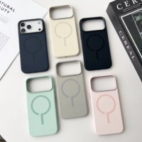 Coque de téléphone en silicone magnétique avec chargeur sans fil pour iPhone 17 Pro Max, antichoc, protection d'écran incluse, style professionnel