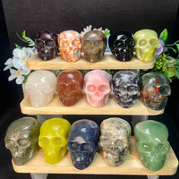 Kindfull Cristal Guérison Quartz Pierres Sculpté À La Main Cristaux Mixtes Crânes Statues Pour La Décoration Fengshui