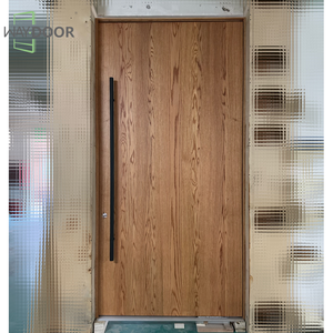 Cửa xoay gỗ tự nhiên cao cấp cho nhà ở, cửa ra vào an ninh ngoại thất, gỗ mahogany, gỗ sồi nguyên khối - Product Image 3