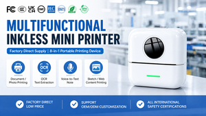 Imprimante photo thermique <span class=keywords><strong>portable</strong></span> mini pour enfants, économique, interface USB, fonctionne sur batterie, impression instantanée noir et blanc - Product Image 2