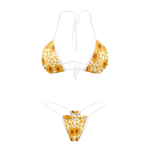 2025 haute qualité Oem Sexy fille chaude <span class=keywords><strong>Sxe</strong></span> Photo chaîne transparente imprimé léopard Puakenikeni conceptions Bikini maillot de bain - Product Image 3