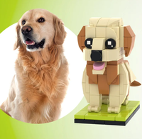 Set de Bloques de Construcción de Mascotas de Plástico ABS Educativo Personalizado a partir de Foto, Modelo de Animal Personalizado para Exhibición, Regalo, Escala 1:12