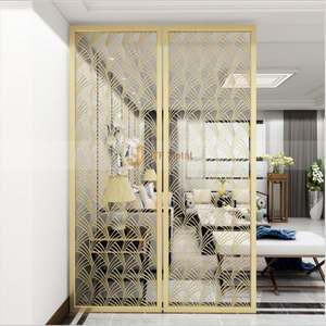 EX067 Customized Laser Cut Metal <b>Screen</b> Room Divider <b>Screen</b> Stainless Steel Partition <b>Wall</b> Partition <b>Screen</b> Panel Modern Design - Product Image 4