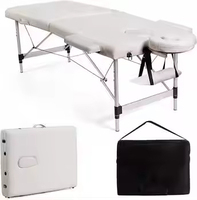 Nouvelle arrivée, lit de spa populaire, table de massage pliable portable noire, table de massage en aluminium, table de massage de salon