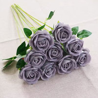 Roses artificielles en soie faites à la main en gros, style classique, respectueuses de l'environnement, pour la Saint-Valentin, décoration intérieure, en vrac, à longue tige