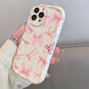 เคสลายจุดผูกโบว์ เหมาะสำหรับ iPhone 17 Pro Max, 16 Plus เคสสีครีม, 15 น่ารัก, 14 สไตล์สาวหวาน, 13 สไตล์ยอดนิยม - Product Image 3
