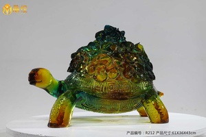 JingYue personalizado resina transparente tortuga arte transparente hogar Hotel Villa ornamento hecho a mano elegante artesanía decoración escultura - Product Image 2