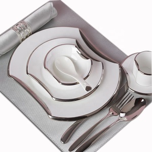 Assiette Western Dinneer ensemble d'assiettes à steak européennes ensemble de vaisselle en céramique ensemble de tasse assiette cuillère en porcelaine - Product Image 1