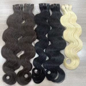 Extensions per capelli umani con clip in PU a doppia trama, senza cuciture, non trattati, 100% brasiliani, per grossisti - Product Image 3