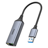 Adaptateur Ethernet Gigabit USB 3.0 vers RJ45, 1 Gbit/s, en alliage d'aluminium, alimenté par bus, Plug and Play, pour ordinateur portable et de bureau