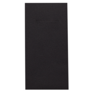 Serviettes de poche Uni noir 40x40 cm 1/8 fois en Linclass - Product Image 2