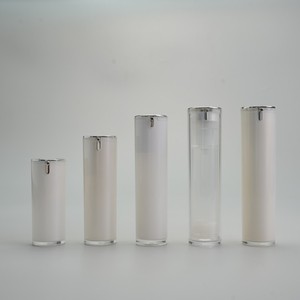 Flacon cosmétique vide en plastique sans air à double paroi, emballage pour <span class=keywords><strong>essence</strong></span>, rechargeable à plusieurs reprises, flacon de lotion sans air - Product Image 1