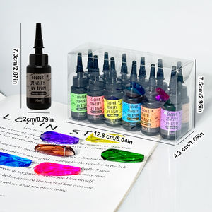 Resina Epoxi UV Tintada de Alta Transparencia TIMESRUI, Color Rubí, Zafiro, Amatista, Botella de 10 ml, Resina UV de Color Cristalino - Product Image 6