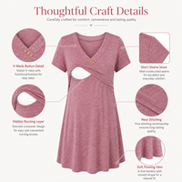 Vêtements de grossesse personnalisés, robe de nuit d'allaitement en coton, robe de maternité pour femmes enceintes