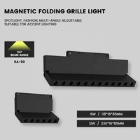 6W 12W 3000K 4000K 6500K Led Boîtier En Aluminium Magnétique Piste Lumière Pliante Grille Lumière