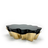 Table basse moderne en acier inoxydable de qualité supérieure, design irrégulier, pour hall d'hôtel et salon de villa