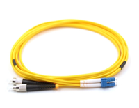 Kabel Fiber Optik FC UPC LC UPC Duplex Single Mode 9/125μm 2 Core LSZH Kuning 15m