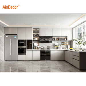 ตู้ครัวสำเร็จรูป Aisdecor ดีไซน์รวดเร็ว ทำจากไม้อัด ชิปบอร์ด MDF ตู้เก็บของแบบเกาะกลาง ตู้ครัวไม้สำหรับห้องครัวอพาร์ตเมนต์ - Product Image 4