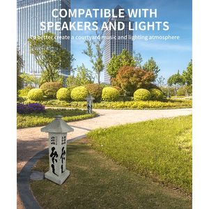 Haut-parleur de jardin étanche RGB Obt-1805B, système de lecture musicale et d'éclairage d'ambiance pour hôtels et cours, haut-parleur extérieur - Product Image 4