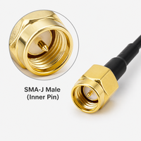 Antenne LoRa ISM 433 MHz à base magnétique 2,5 dBi à polarisation verticale, connecteur J mâle pour capteur de passerelle LoRaWAN