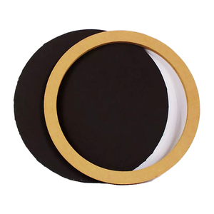 Lienzo de Pintura Estirado Redondo Negro de 20 cm de Diámetro con Marco de Madera de Abeto para Suministros de Arte - Product Image 1