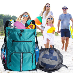 <span class=keywords><strong>Bolsa</strong></span> de <span class=keywords><strong>Piscina</strong></span> Personalizada con Cordón y Compartimento para Zapatos, para Artículos de Aseo, Toallas, Gimnasio, Viajes, Mochila de Playa <span class=keywords><strong>Grande</strong></span>, Impermeable y Resistente a la Arena - Product Image 6
