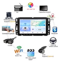 Lodark 8 pouces Android 13 Autoradio pour lecteur DVD Écran tactile BT 5.1 Radio FM AM RDS Carplay Navigation GPS 2 Din pour GMC MP5 DSP