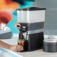 Machine à jus de fruits commerciale de qualité alimentaire en plastique Hanmir Factory, refroidie par glace, finition métal brossé, pour boissons d'extérieur