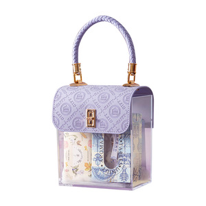 Scatola regalo trasparente acrilico scatola regalo vuota damigella d'onore luce scatola di caramelle di lusso - Product Image 1