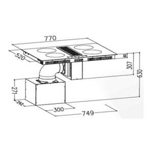 Hotte de cuisinière murale 60cm/24 pouces, commande tactile avec vague manuelle, hotte <span class=keywords><strong>aspirante</strong></span> en forme de T en acier - Product Image 4