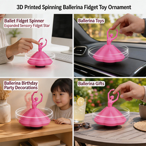 Balle de danseuse imprimée en 3D, jouet anti-stress, ornement, spinner de ballet, jouet sensoriel étoile, jouets de danseuse - Product Image 4
