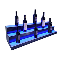 Présentoir pour bouteilles à lumière LED Étagère de bar Présentoir pour bouteilles de liqueur Présentoir pour bouteilles de vin en acrylique à LED