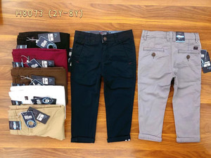 Nouveau <span class=keywords><strong>pantalon</strong></span> en jean droit décontracté pour garçons pour printemps automne multicolore 2-8Y <span class=keywords><strong>pantalon</strong></span> pour enfants avec boucle H8086 commerce extérieur - Product Image 2